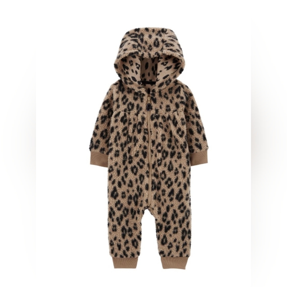 Carter's Baby Leopard Sherpa Jumpsuit